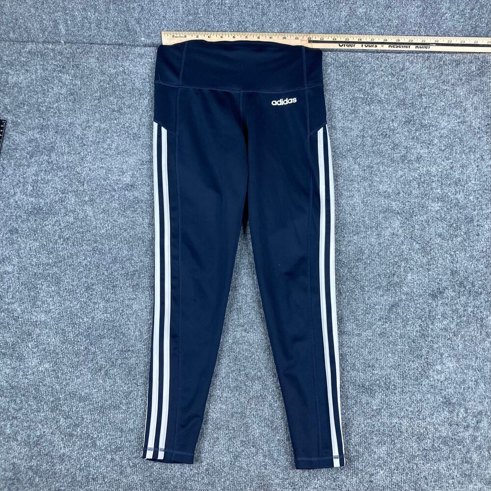 Adidas Climalite Leggings Womens Size S Black White Striped Stretch